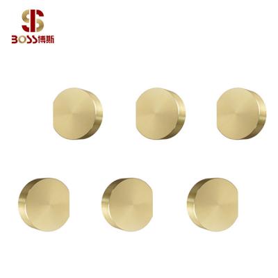 China Nordic Cabinet Minimalism Brushed Gold Brass Cabinet Door And Solid Brass Drawer Knob for sale