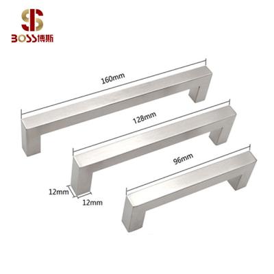 China Square Minimalist Kitchen Stainless Steel Cabinet Handle for sale