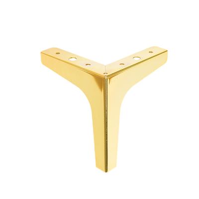 China Minimalist Metal Sofa Feet Gold Sofa Legs Tapered Modern Furniture Leg Accessories for sale