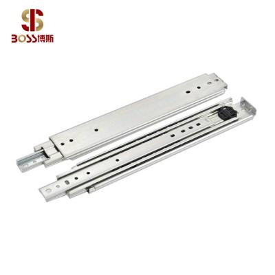 China 3 Fold Drawer Slide Full Extension 53MM Industry Full Track Heavy-Dury Telescopic Extension Handle for sale