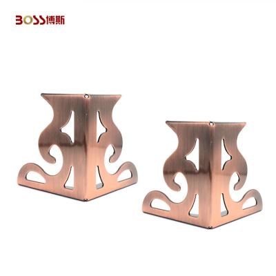 China Minimalist Factory Price100mm Cut Out Nightstand Legs TV Cabinet Support 1.2mm Thickness Sofa Feet Brushed Antique Iron Legs for sale