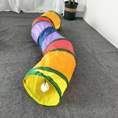 China Rainbow Outdoor Indoor Funny Cat Tunnel Toy Play Ball Bendable Pet Viable High Quality for sale