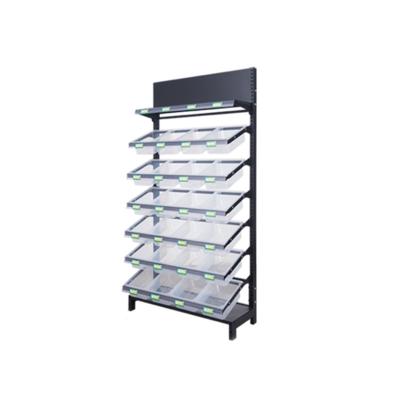 China New Design Customizable Flat Metal Cold Rolled Single Sided Second Hand Used Retail Display Racks Supermarket Shelves for sale