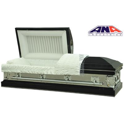 China American style ANA made in china supplier American style mirror 18 GA funeral steel casket casket for sale