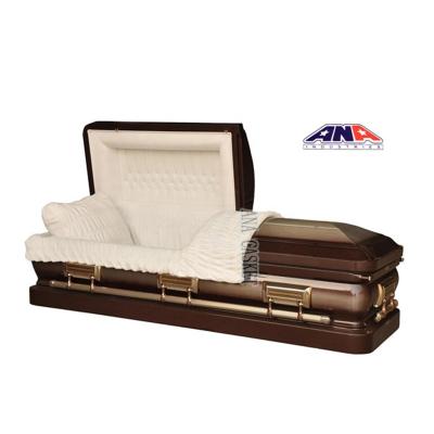 China New Design China Style Metal Steel Casket American Wholesale Luxury ANA American 18 Gauge for sale