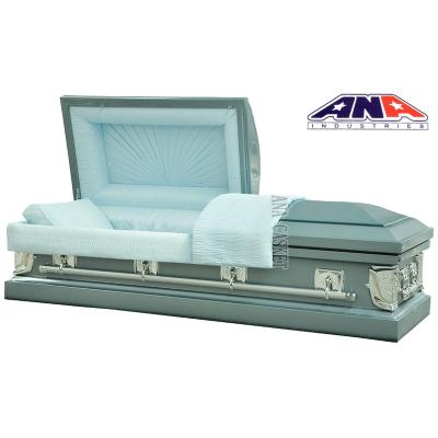 China American style ANA made in china American style 20 GA steel metal wholesale funeral casket for adult for sale