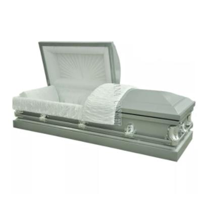 China American Style ANA Advanced Technology Silver Finish 20ga Decoration Steel Caskets For Sale for sale