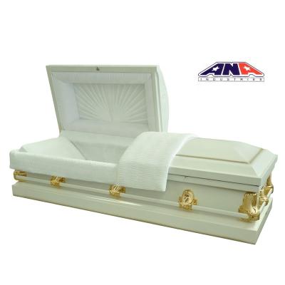 China American Style Lowest Price Chinese Wholesale Burial Supplies 20 GA Metal Steel Casket for sale