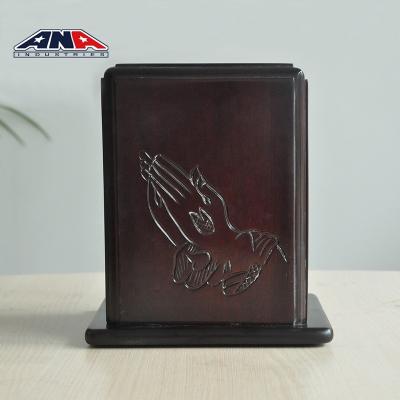 China American Professional Custom Funeral Wooden Image Funeral Cremation Plant ANA Style Human Urns For Ashes for sale