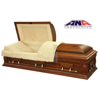 China American Style ANA Funeral Supply Oak Wood Caskets Made in China for sale