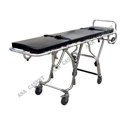 China Factory Mortuary High Quality Folding ANA Cradle Corpse Transport Stretcher Trolley Collapsing Funeral Cradle for sale