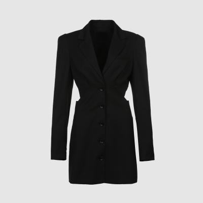 China 2022 Newest Design Long Sleeve Bodycon Fashionable Open Breast Women Breathable Sexy Blazer Dresses for sale