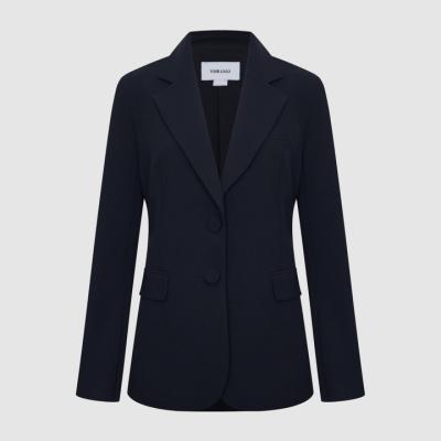 China 2022 Latest Design Ladies Womens Blazers Suit Breathable Black White Fashionable Jacket for sale