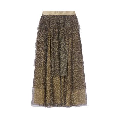 China Fashionable Women Mesh Layers Skirt Midi Leopard Skirt New Stylish Fashionable Breathable Sportswear Summer for sale