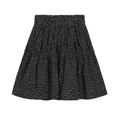 China 2022 New Fashion Polka Dot Cotton Pleated Mini Black Korean Women's Breathable Skirt Sexy Summer Trendy for sale