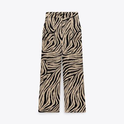 China 2022 Latest Design Summer Fashionable Loose Wide Leg Women's Breathable Pants And Casual Trousers for sale