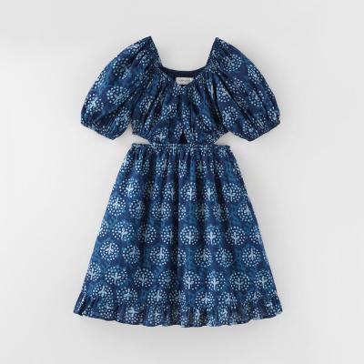 China 2022 Newest Design Smocked Sleeve Summer Cute Short High Quality Breathable Cotton Lovely Little Girls Fashionable Clothing Dress for sale