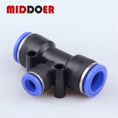 China Home Use Pneumatic Fittings Quick Connector Air Hose Tube Connectors Plastic PU PY 4mm 6mm 8mm 10mm 12mm Push Into Pluglug for sale