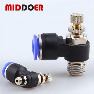 China Home Use SL throttle valve speed control connector pneumatic trachea quick connector for sale