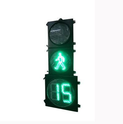 China 300mm dustproof pedestrian traffic light with 400mm countdown digital timer for sale