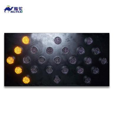 China Aluminum Board Anodized Amber Color LED Warning Light Flashing Used Truck Mounted Arrow Panels Sign for sale