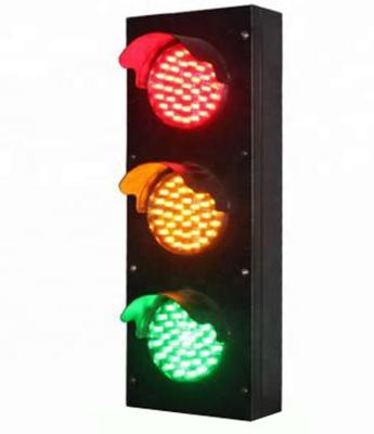 China Aluminum alloy or ferro-alloy 100mm 3 way LED traffic light head for sale