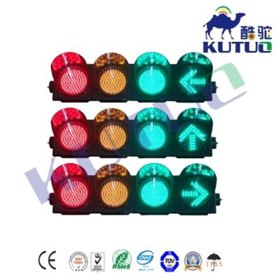 China PC Material 200mm Ball Green Arrow 4 Unit Red Yellow Green Full Traffic Light Signal Head for sale