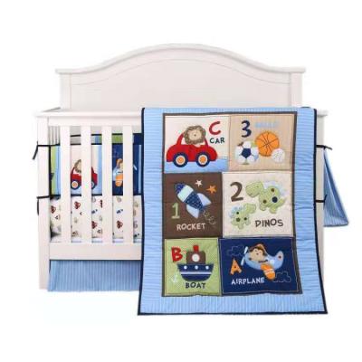 China Anti-Static Infant and Newborn Baby Bedding Set Kid Bedding Skirt Bed Linen Four-Piece Set for sale