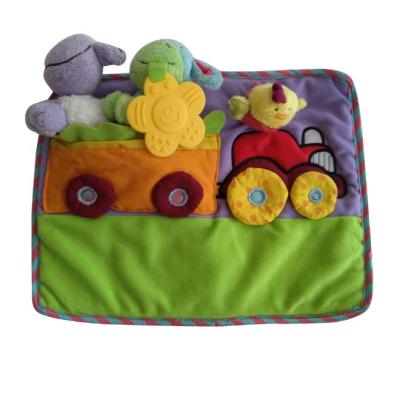 China Plush Baby Teether Mat Toys With Soft Plush Toy Play Pad for sale