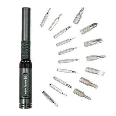 China Nickel Aluminum Bronze Dual Purpose Ratchet Precision Screwdriver Set for sale