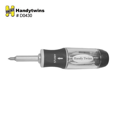 China Durable Handle 2 In 1 Stubby Regular Ratchet Bit Screwdriver Set for sale