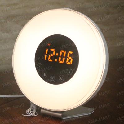 China LUMINOVA Wake Up Light Alarm Clock Sunrise Simulation Light With Natural Sounds for sale