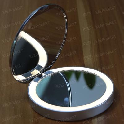 China X5 Glasses And Magnifying Makeup Mirror LED Makeup Mirror With Power Bank for sale