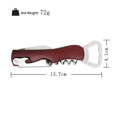 China Professional Multifunctional Corkscrew Stainless Steel Plastic Handle 4 in 1 Corkscrew, Bottle Opener and Foil Cutter for sale