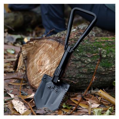 China High Quality Military Shovel 65Mn Handle Folding Camping Triple Shovel Digging Shovel Entrenching Tool With Cover for sale