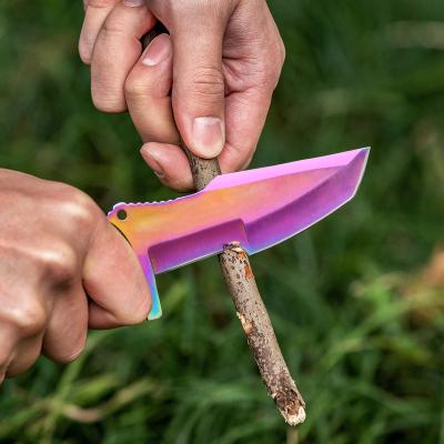 China New Fashion Light Bush Fixed Blade Knives Hunting Outdoor Knife ODM Private Label Difficulty Blade Camp Knife Hand Made for sale