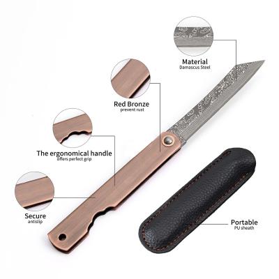 China High Durability EDC Knives Pocket Outdoor Survival Camping Folding Damascus Hunting Tactical Knife for sale