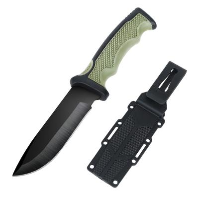 China Non-Variable Blade Outdoor Fixed Knife Mini OEM Stainless Steel For Combat Survival Camping Hunting Tactical Knife With Rubber Handle for sale