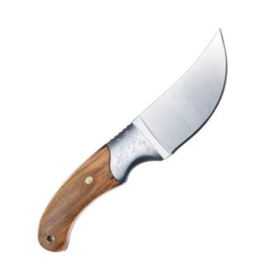 China Non-variable camping utility with leather case outdoor olivewood handle fixed blade knife for sale