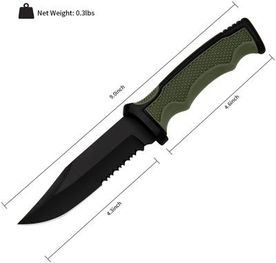 China Camping Cuchillo Eco-friendly Stainless Steel Outdoor Survival Hunting Tactical Military Fixed Blade Knife With Kydex Sheath for sale