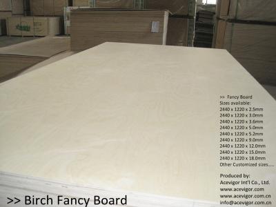 China Birch Fancy Plywood 1220 x 2440mm for sale