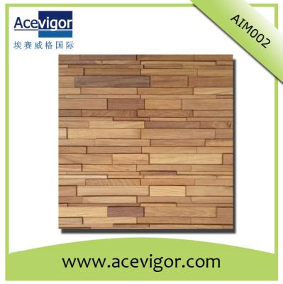 China Solid wood mosaic wall tiles with uneven surface for living room for sale