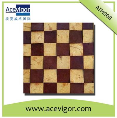 China Solid wood texture mosaic tiles for wall/background decoration for sale