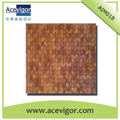 China Arrow shape solid wood mosaic tiles for indoor wall decoration for sale