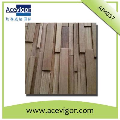 Κίνα Solid wood mosaic antique wall panel for decoration προς πώληση