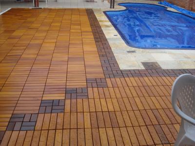 China High-end Garden Outdoor IPE Decking Tiles for Hotel or Private Swimming Pools for sale