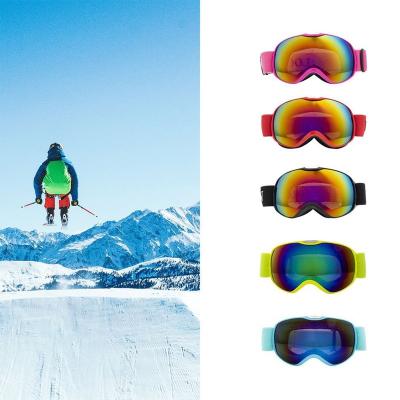 China Windproof Wholesale TPU Frame UV Protection Magnetic Snow Ski Goggles Outdoor Children Snowboarding Sport Glasses for sale