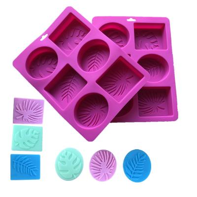 China DEMALE 6 Cavities Disposable Square Christmas Design Silicone Sheet Soap Mold for sale