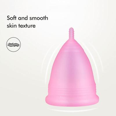 China Free Sample Eco-Friendly Custom Medical Silicone Packaging Reusable Copa Periods Female Menstrual Cup for sale