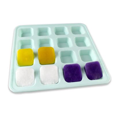 China Wholesale 16 Viable Free Cavities Square Silicone Soap Mold for sale